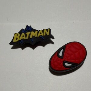 Batman and Spider-Man Shoe Charms